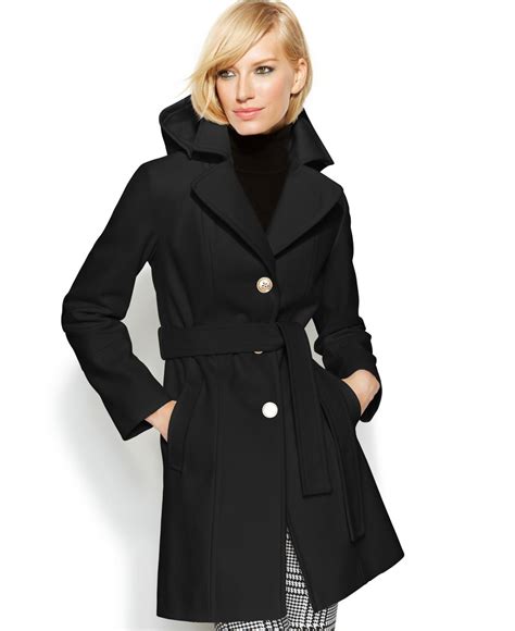 wool blend belted coat.